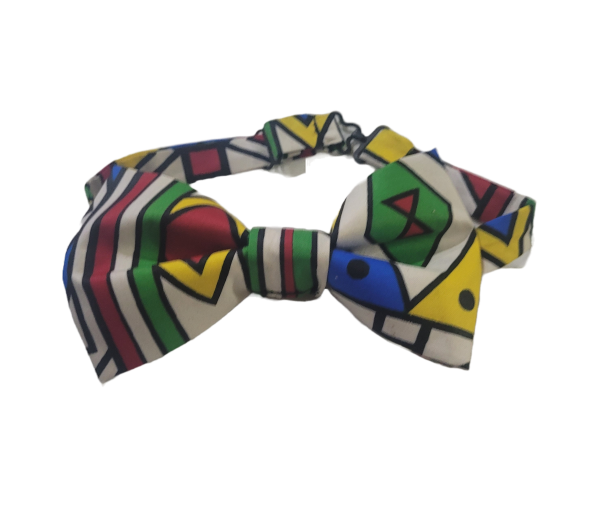 White, Red, Blue, Yellow Bow Tie