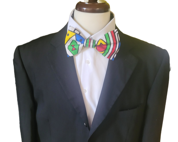 White, Red, Blue, Yellow Bow Tie - Image 2